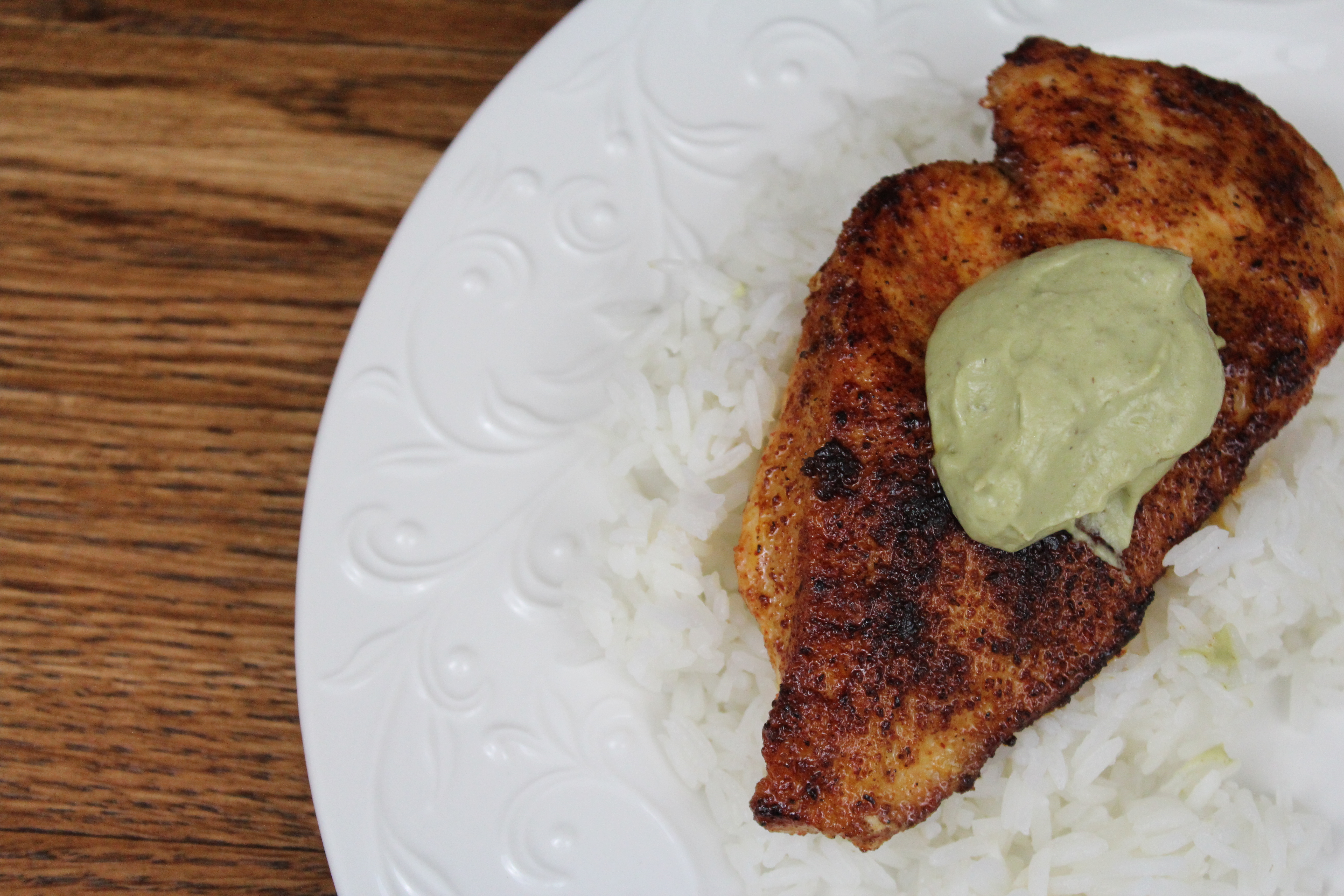 Blackened Chicken with Avocado-Lime Sauce