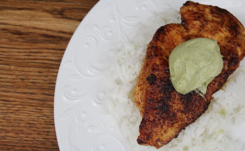 Blackened Chicken with Avocado-Lime Sauce